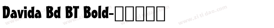 Davida Bd BT Bold字体转换
